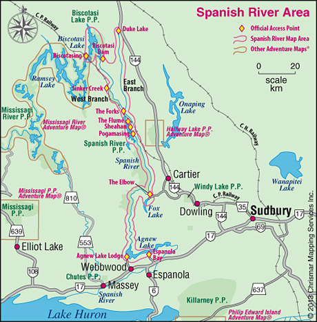 Spanish River Canoe Route